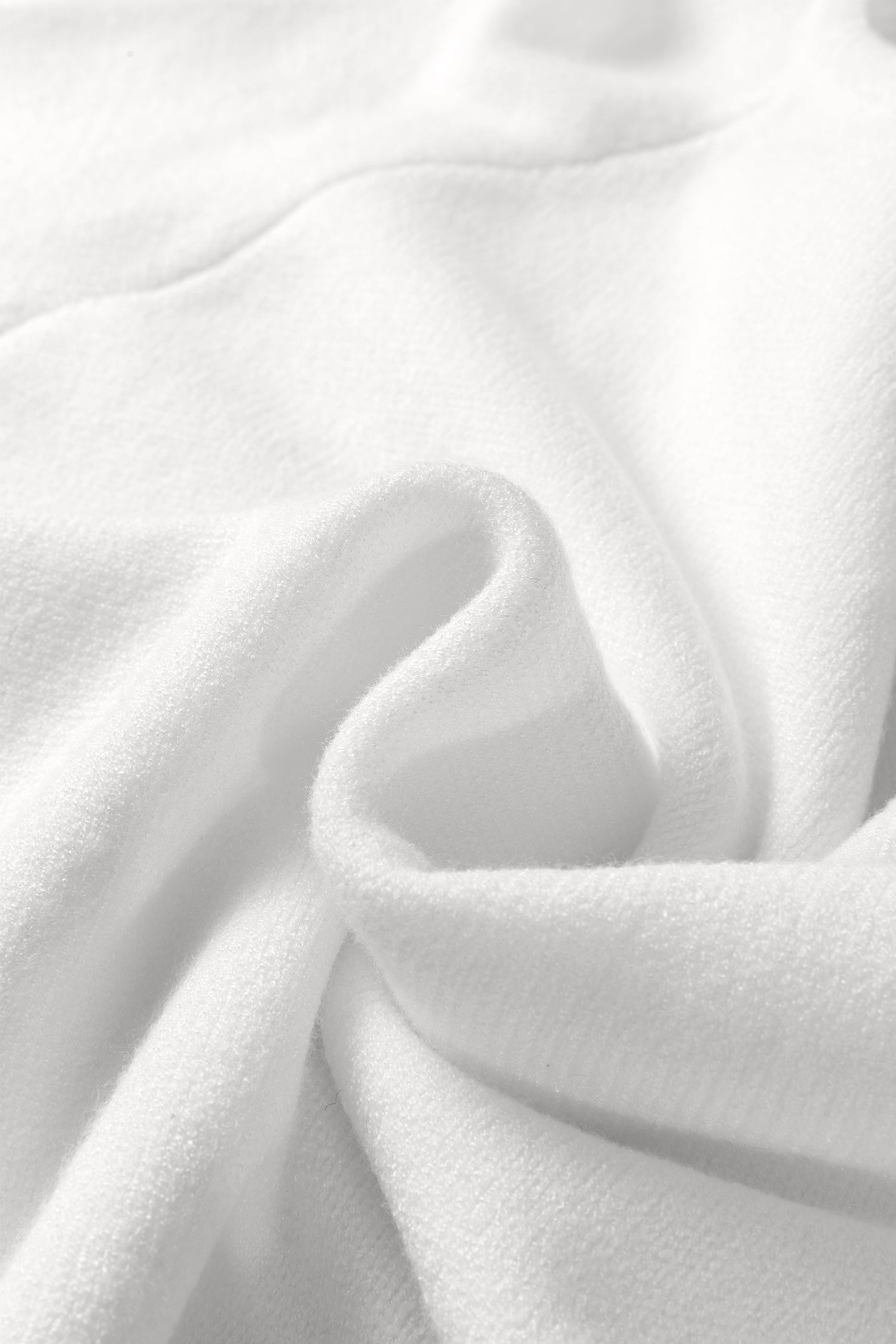 White Solid Color Knit Loose Bracelet Sleeve Dolman Sweater - Cowaa