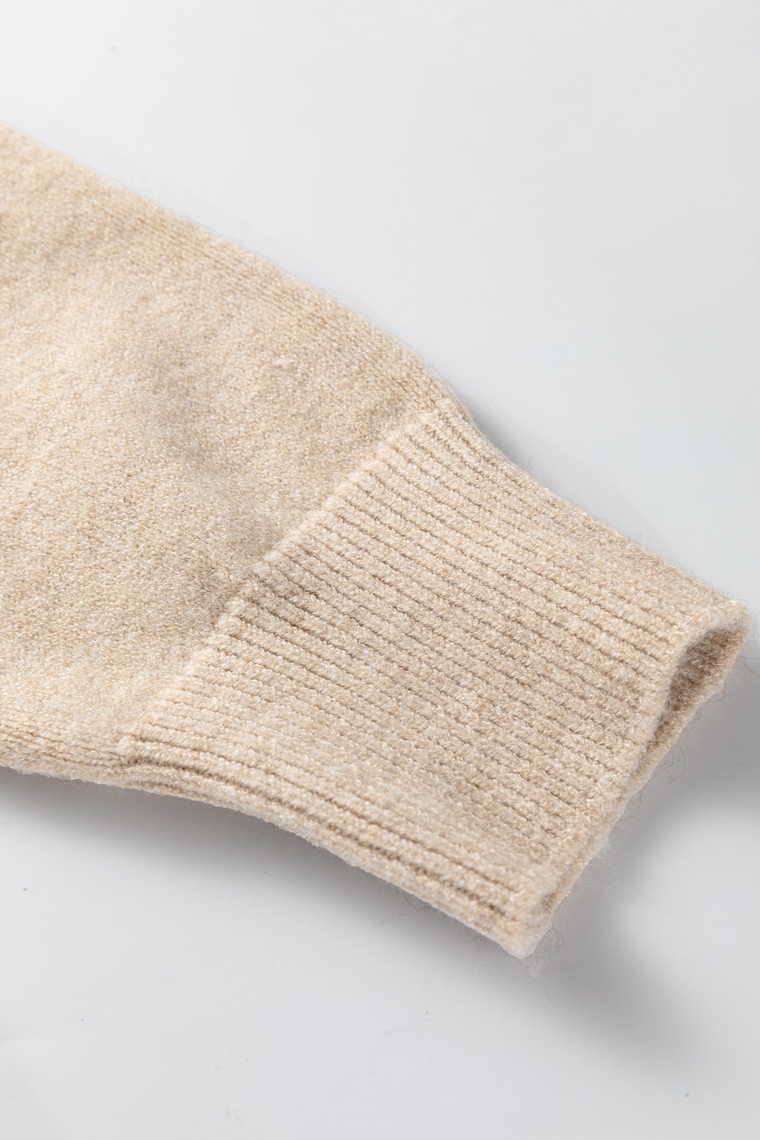 Parchment Button Lace Detail Raglan Sleeve Shift Mini Sweater Dress - Cowaa