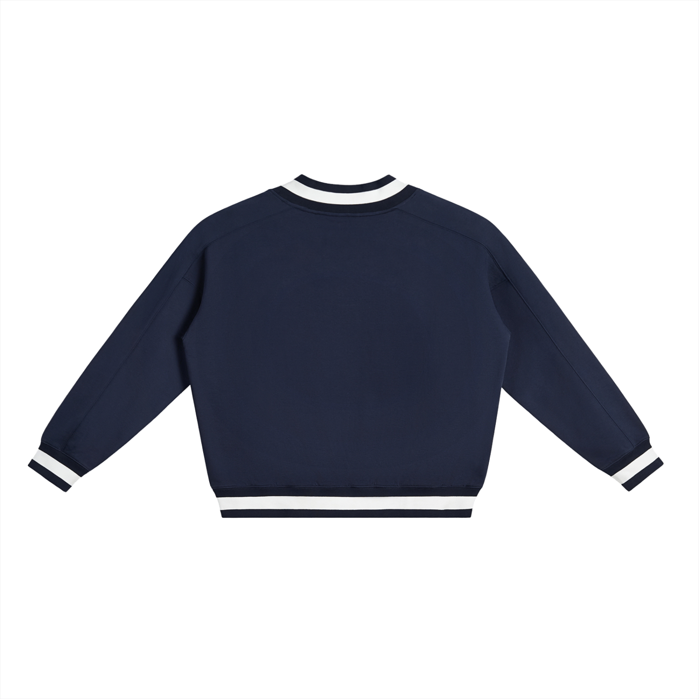 Nurse V-Neck Contrast Collar Boxy Sweatshirt