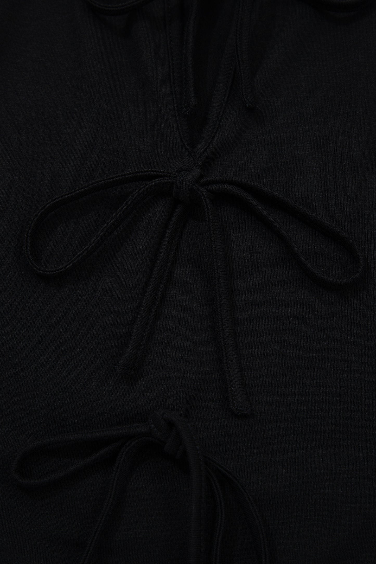 Black Plus Size Solid Color Bow Tie Peplum Tank Top - Cowaa