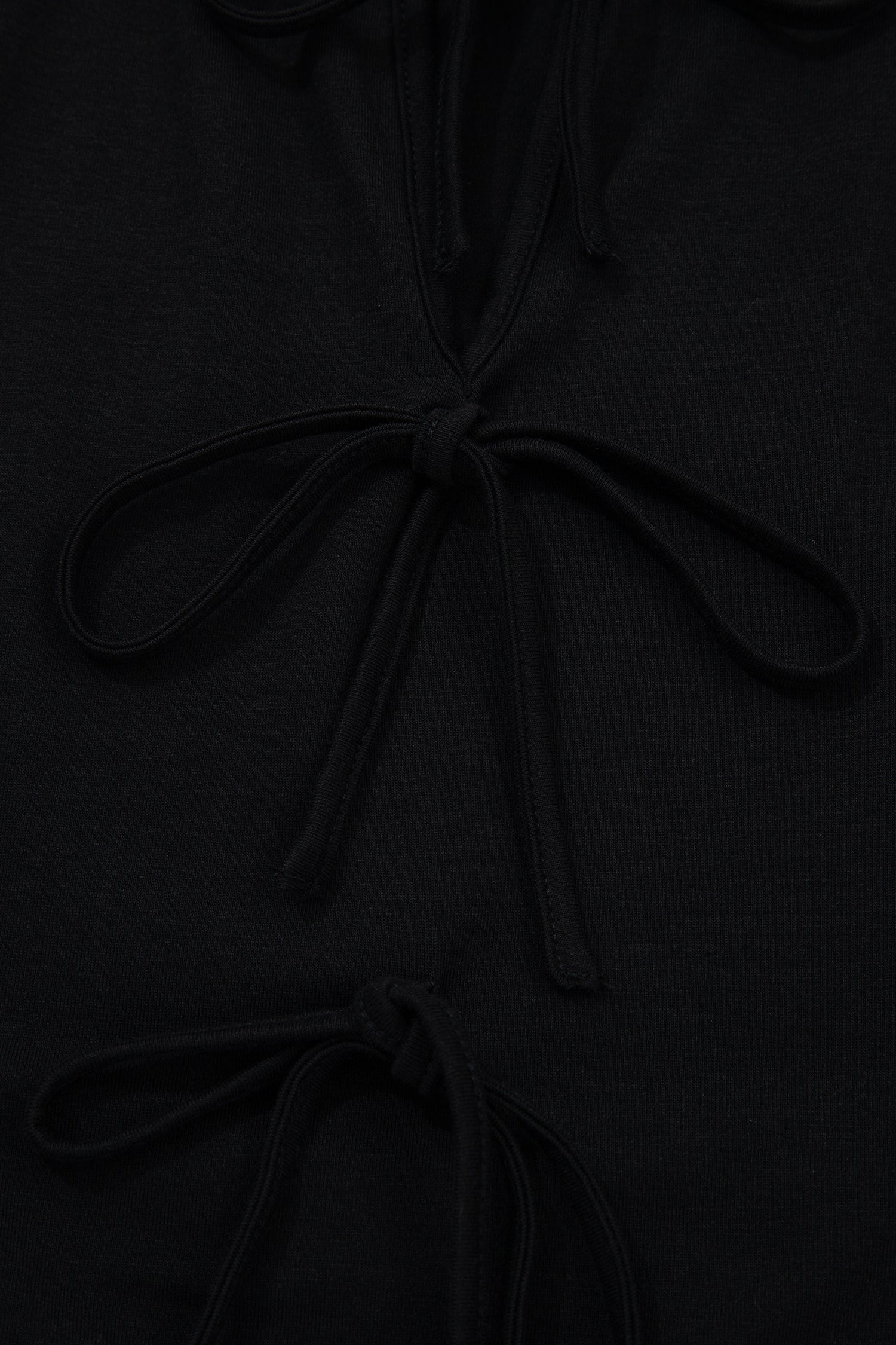 Black Plus Size Solid Color Bow Tie Peplum Tank Top - Cowaa