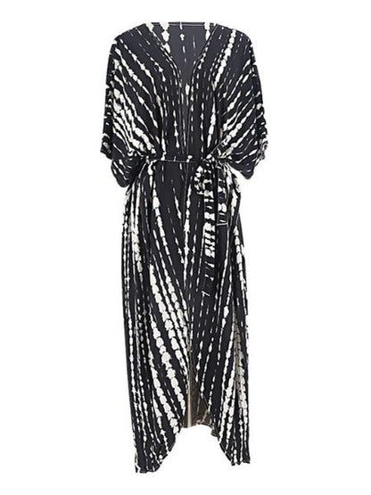 Tie-dye Print Beach Cover Up - Cowaa