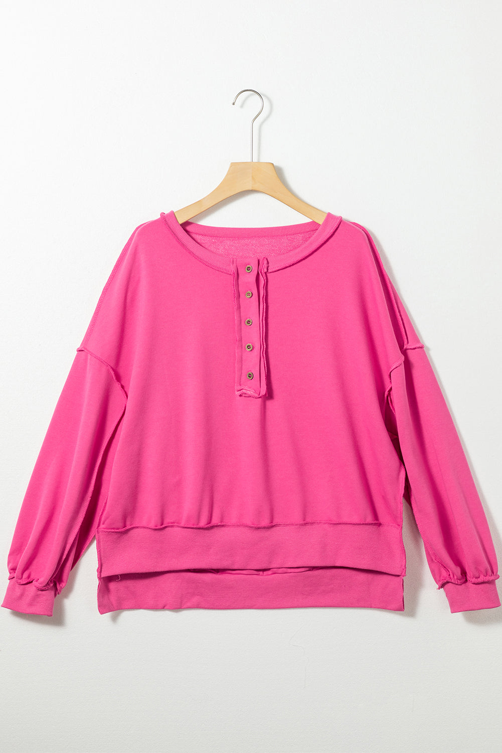 Slouchy Drop Shoulder Sweatshirt - Cowaa
