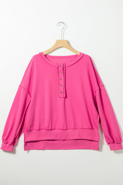 Slouchy Drop Shoulder Sweatshirt - Cowaa