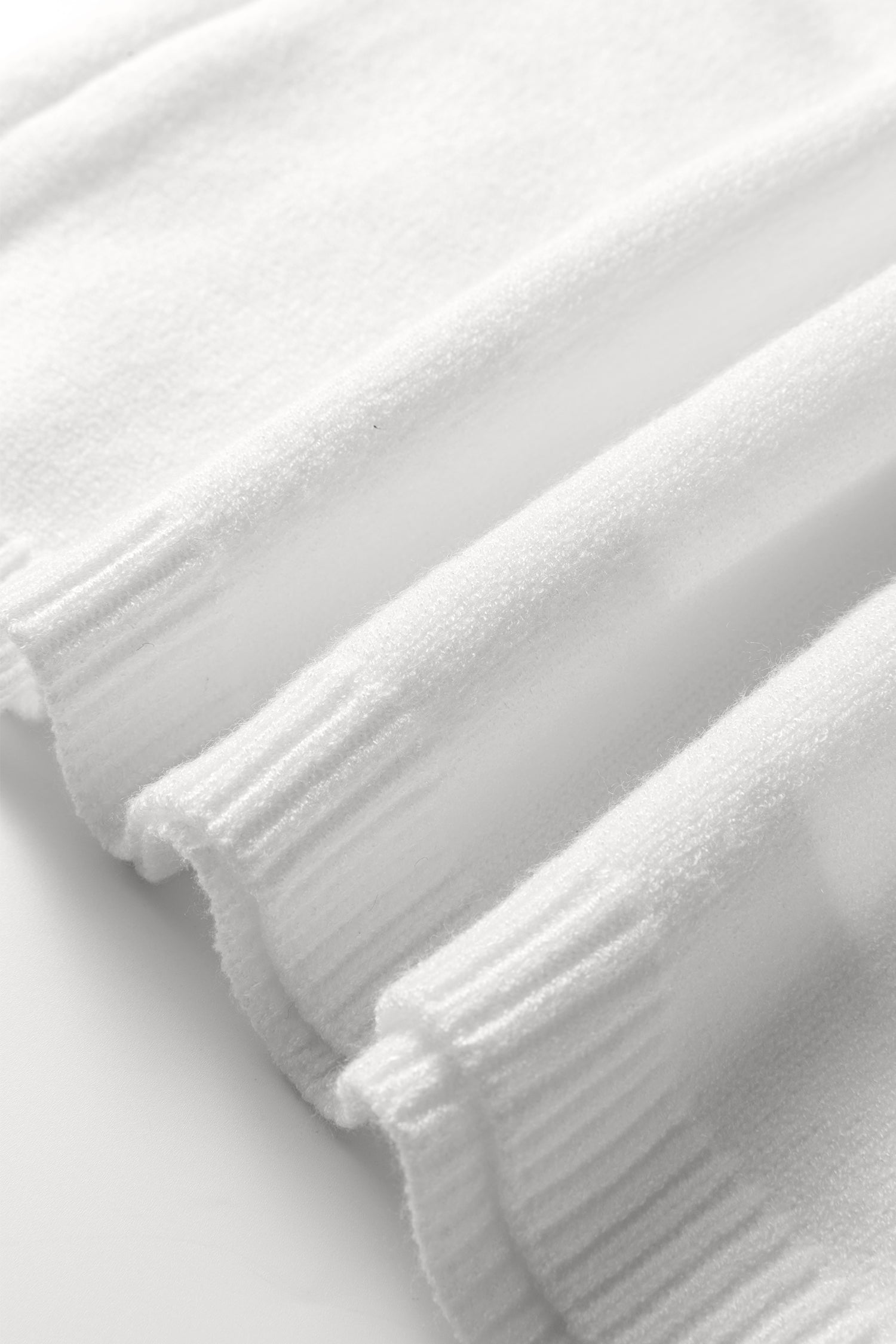 White Solid Color Knit Loose Bracelet Sleeve Dolman Sweater - Cowaa