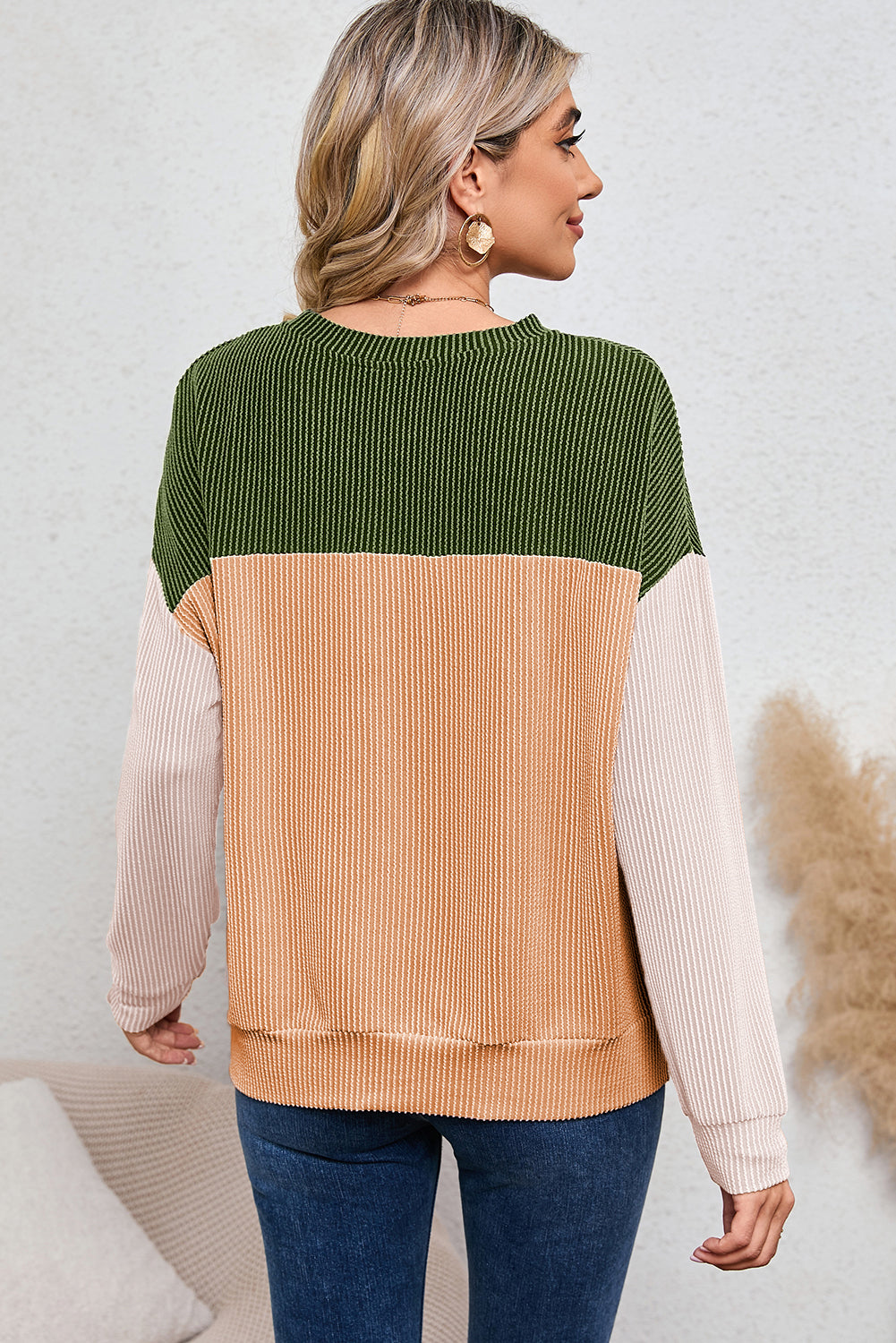 Corduroy Long Sleeve Top - Cowaa