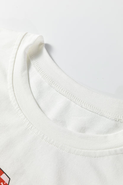 Pink Checkered MERRY Graphic Christmas Tree Print Short Lounge Set - Cowaa