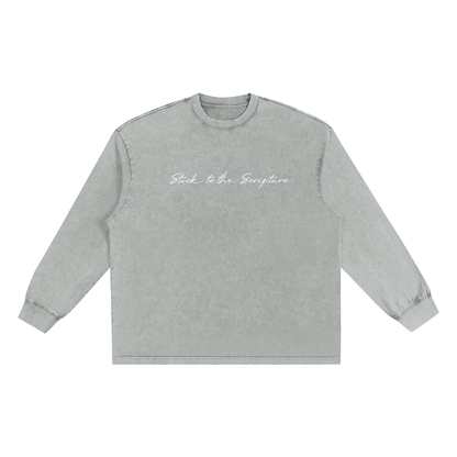 Proverbs 28 Snow Washed Frayed Edge T-Shirt