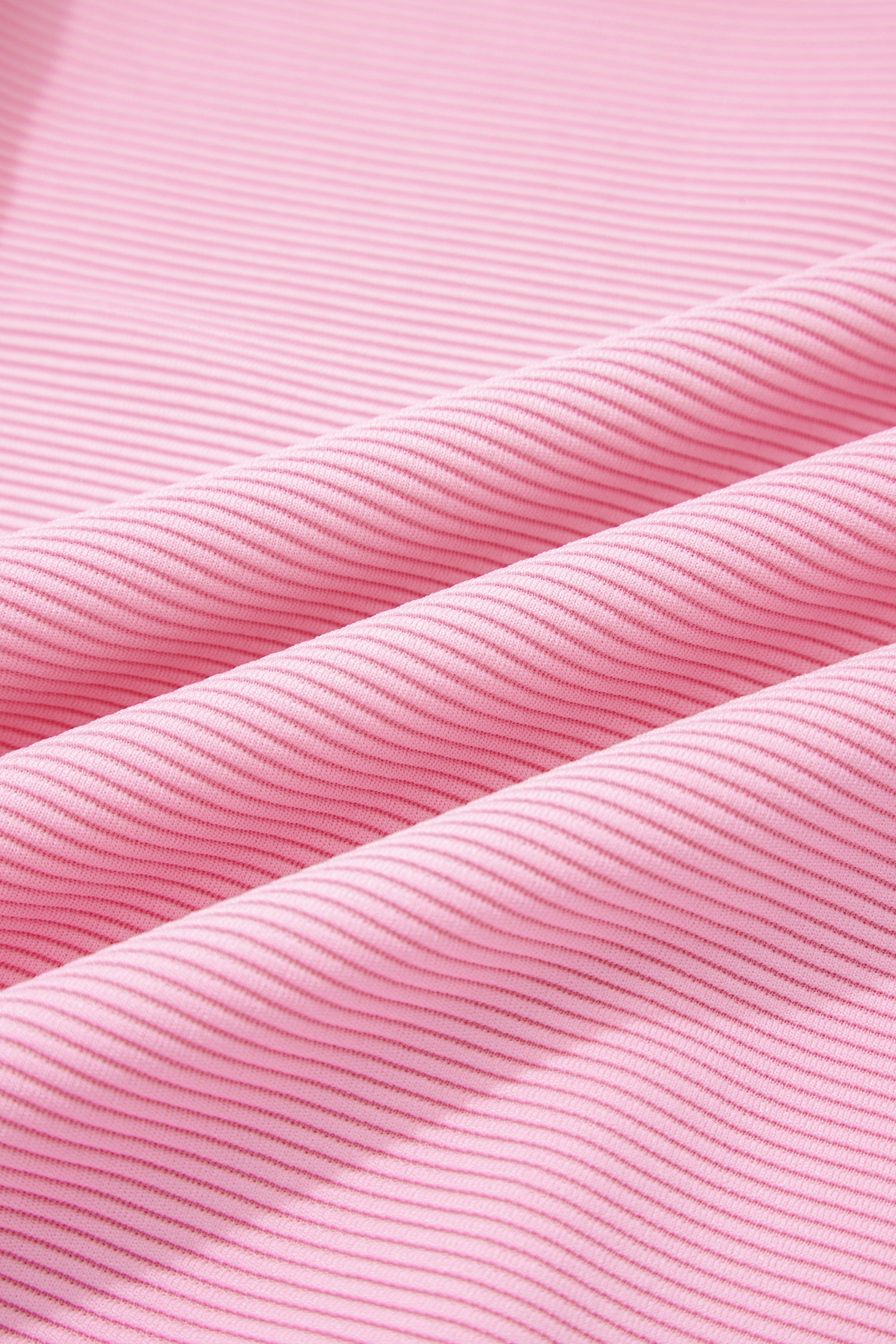 Pink Horizontal Ribbed Exposed Seam Detail Drop Shoulder Baggy Pullover - Cowaa