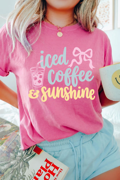 Sachet Pink Iced Coffee & Sunshine Summer Vacation Graphic Tee