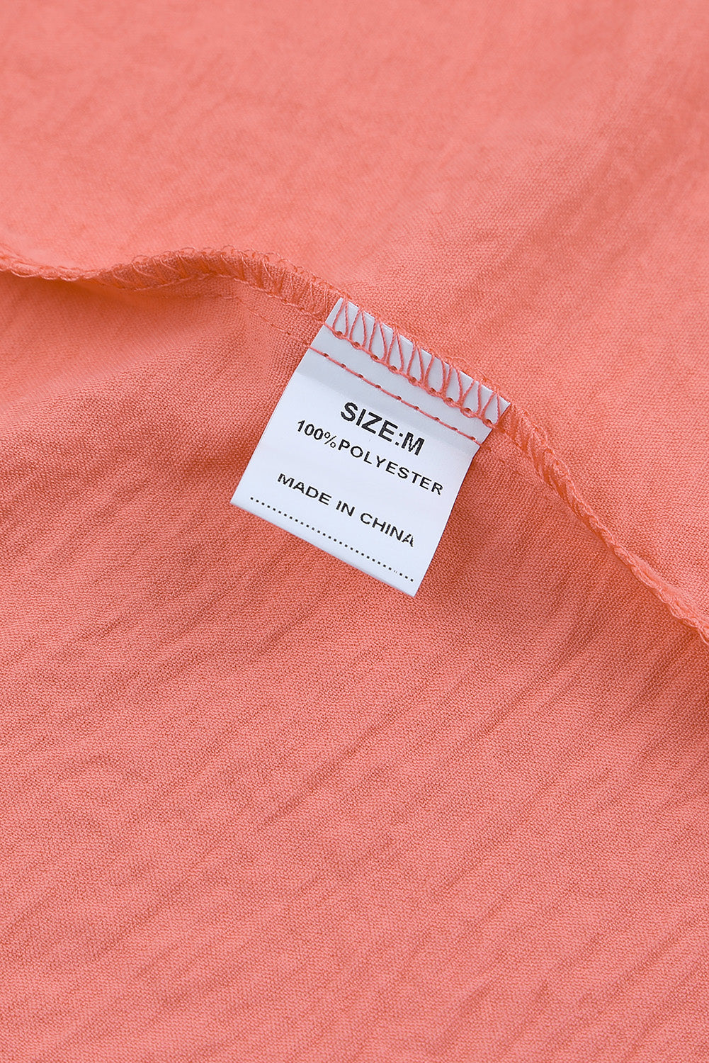 Apricot Solid Casual Smocked Cuffs Batwing Sleeve Blouse - Cowaa