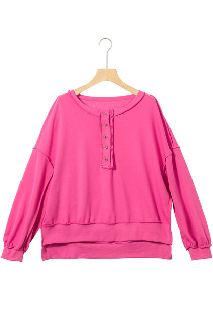 Slouchy Drop Shoulder Sweatshirt - Cowaa