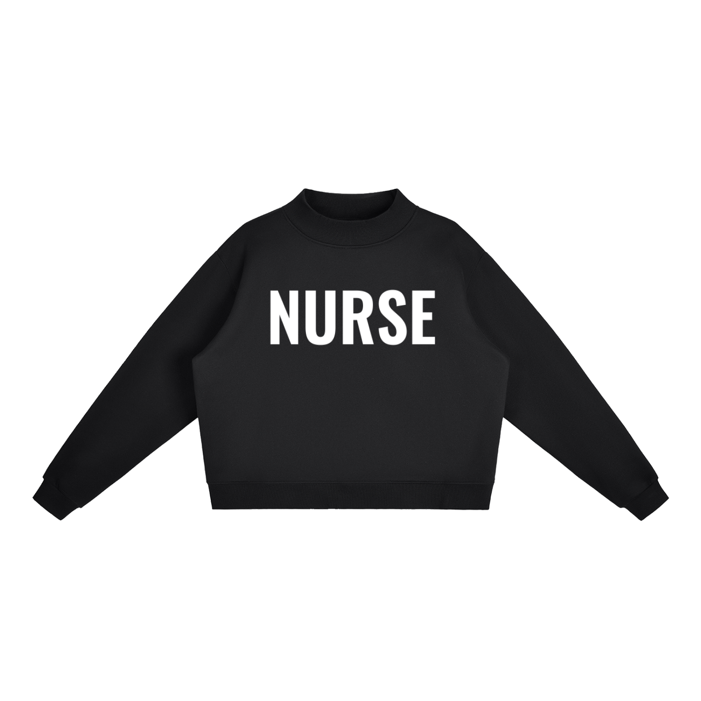 Nurse Essential Fleece Mock-Neck Crew Sweatshirt