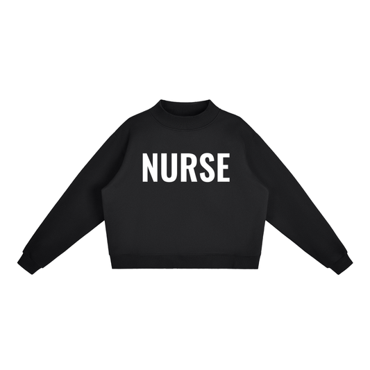 Nurse Essential Fleece Mock-Neck Crew Sweatshirt