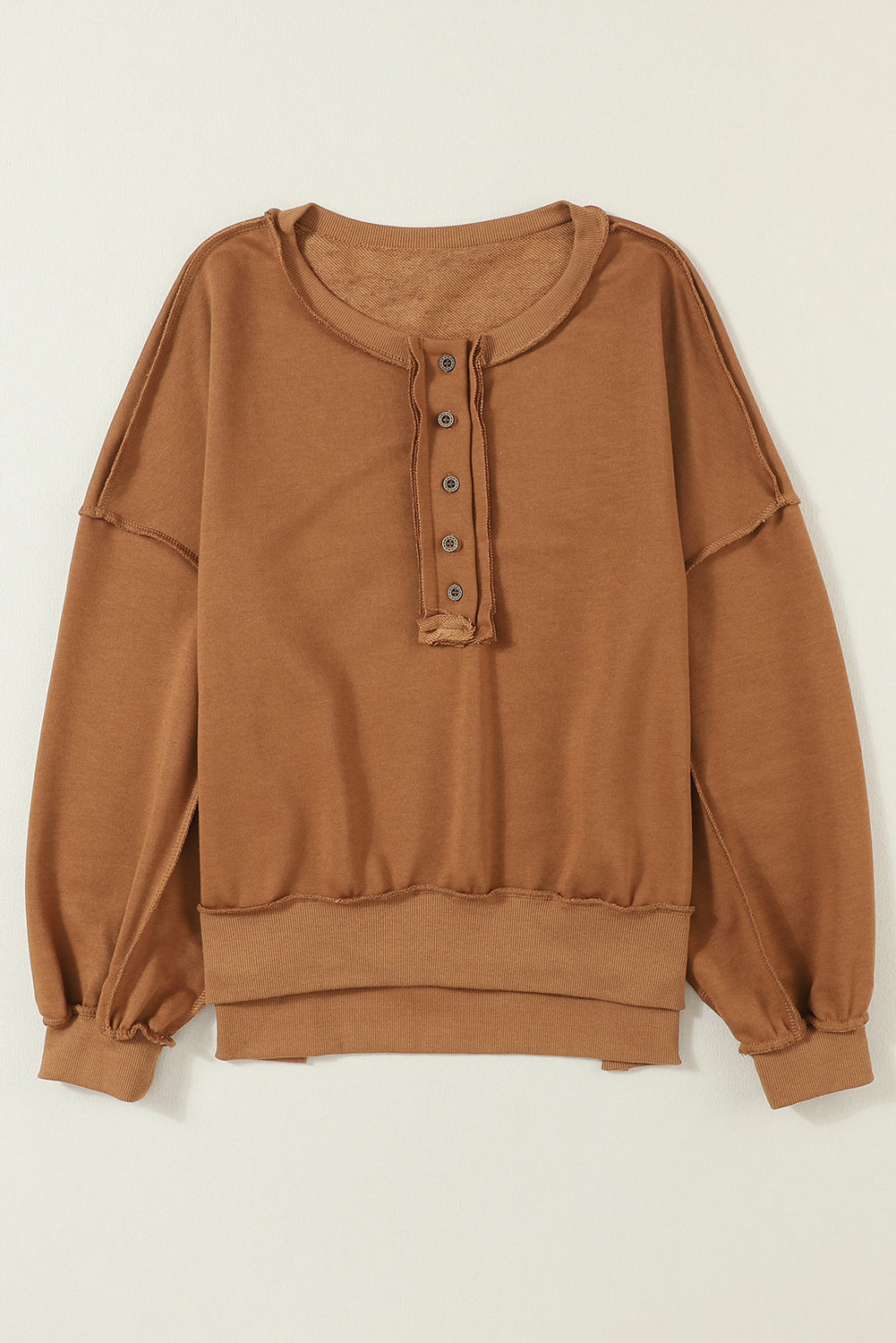 Slouchy Drop Shoulder Sweatshirt - Cowaa