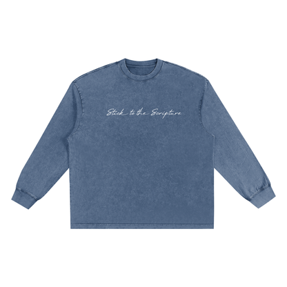 Proverbs 28 Snow Washed Frayed Edge T-Shirt