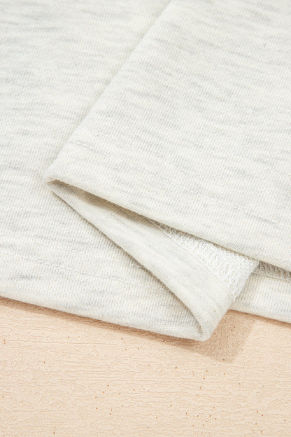 Light Grey Denim Color Block Patchwork Button Polo Collar T Shirt Tunic Dress - Cowaa