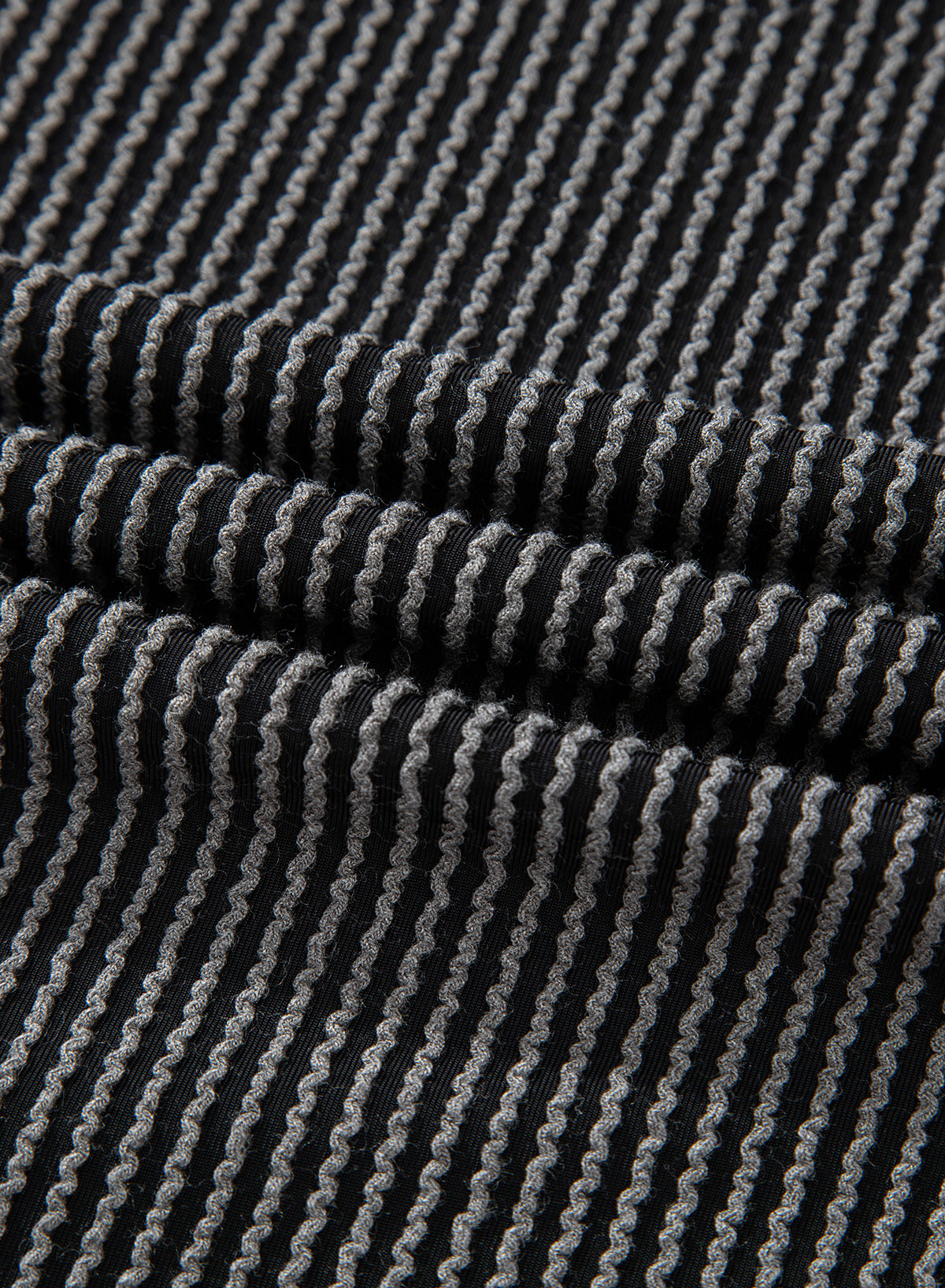 Dark Grey Corded Lantern Sleeve Top High Waist Ruffled Mini Skirt Set