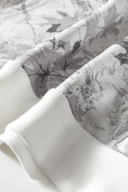 Light Grey Light Woodland Camo Classic Hoodie and Sweatpants Set - Cowaa