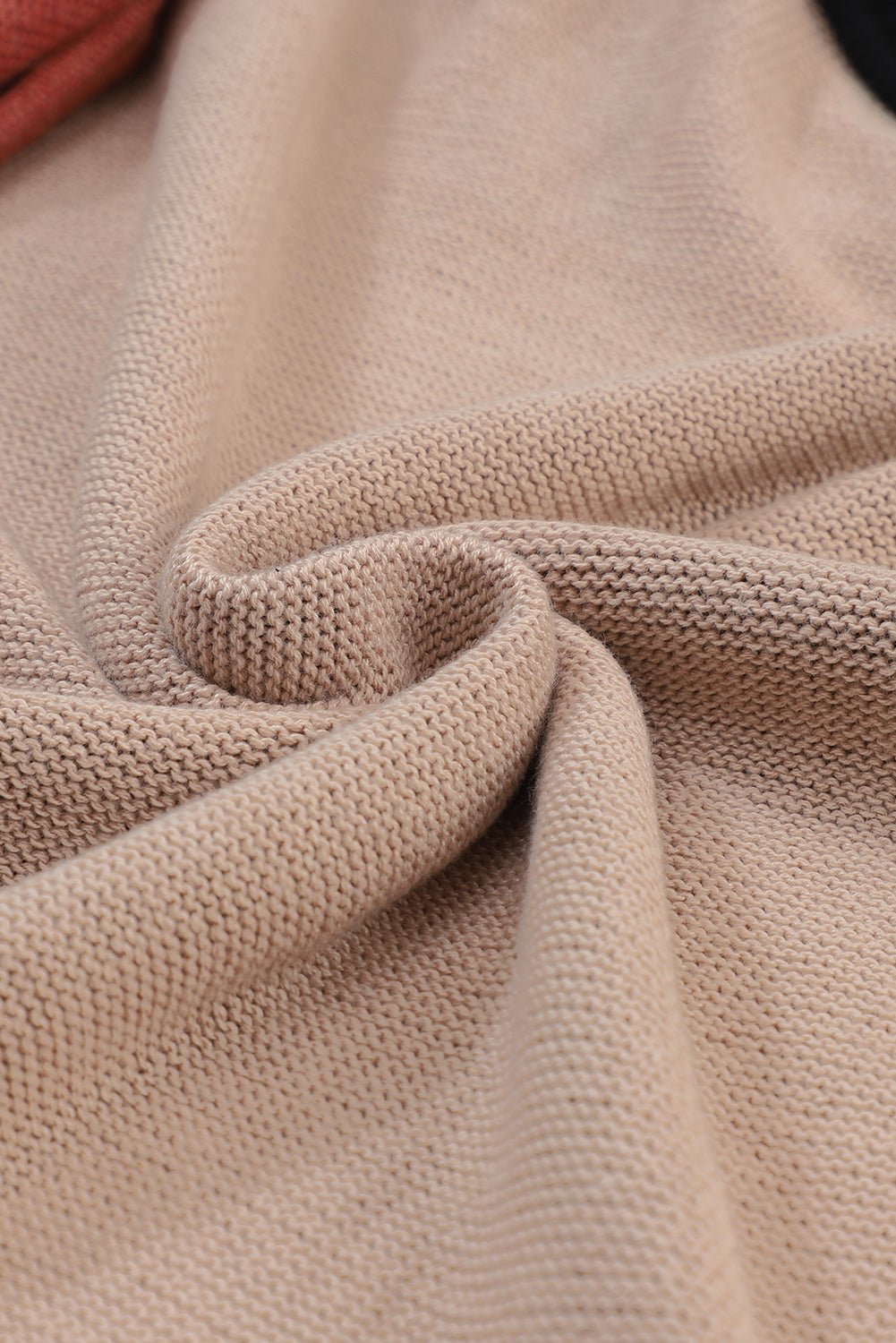 Bishop Sleeve Exposed Seam Ribbed Trim Sweater - Cowaa
