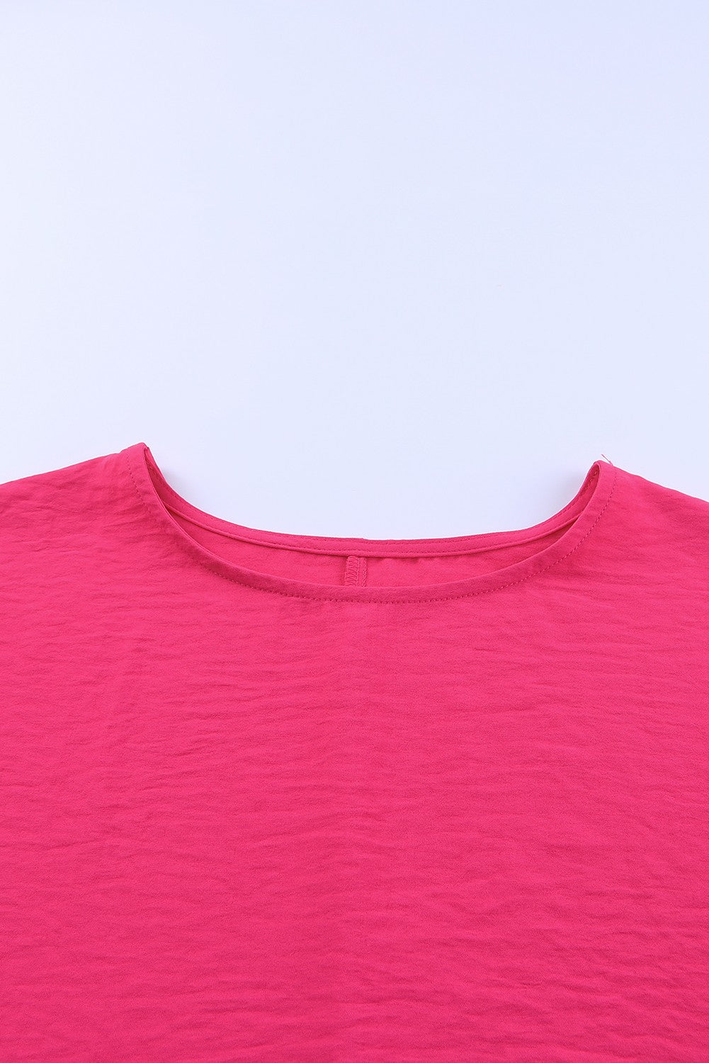 Apricot Solid Casual Smocked Cuffs Batwing Sleeve Blouse - Cowaa