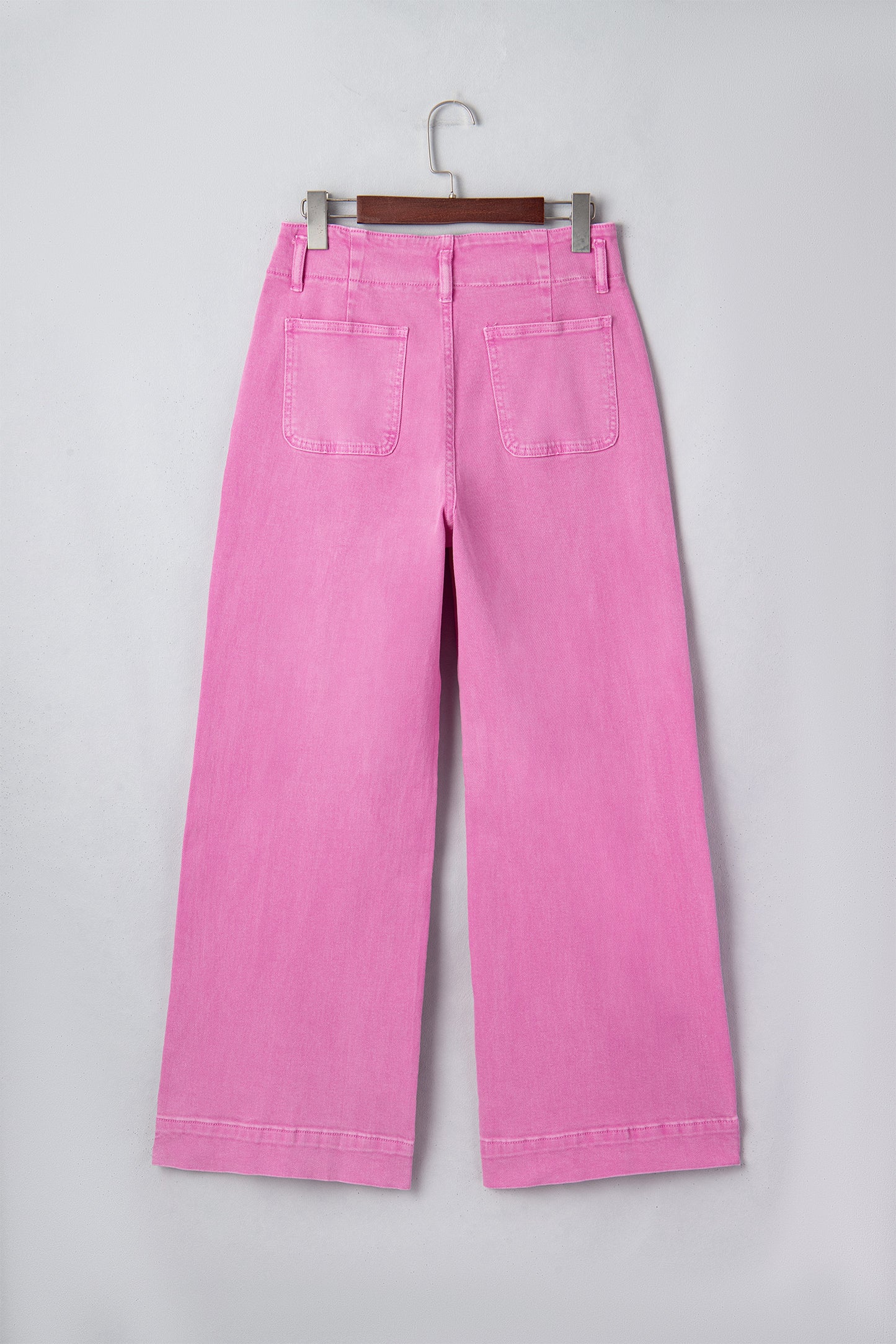 Black 2-Button High Waist Wide Leg Jeans