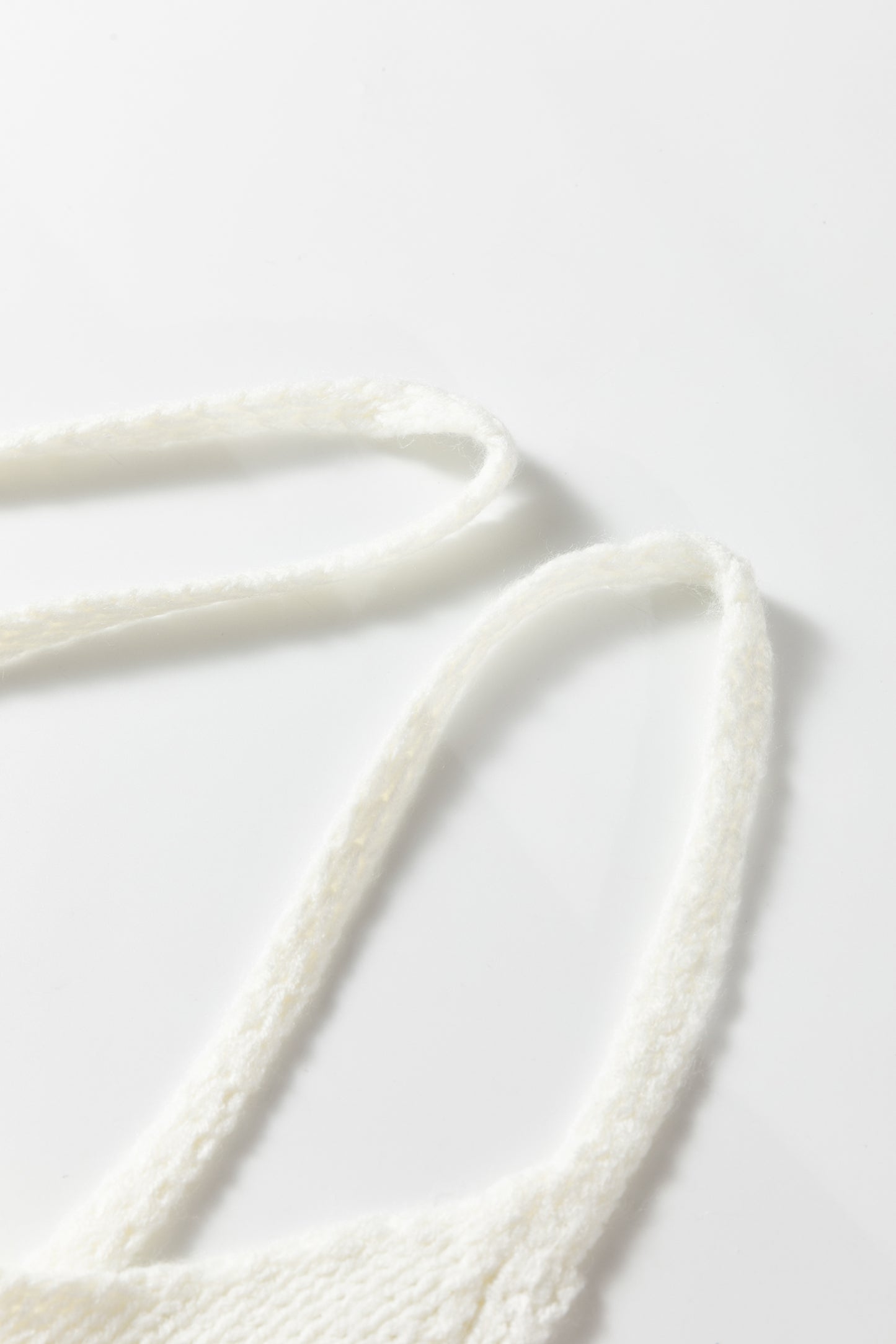 White 3D Flower Spaghetti Straps Sweater Vest - Cowaa