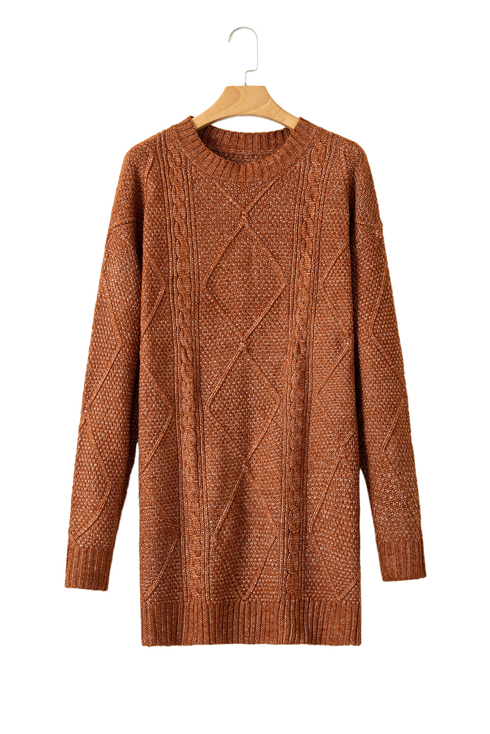 Knit Loose Fit Sweater Dress - Cowaa