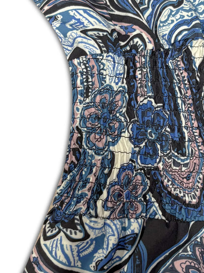 Plus Size Floral V-Neck Cap Sleeve Maxi Dress.