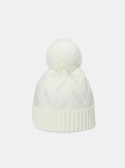 Roll Rim Hat with Pompom - Cowaa