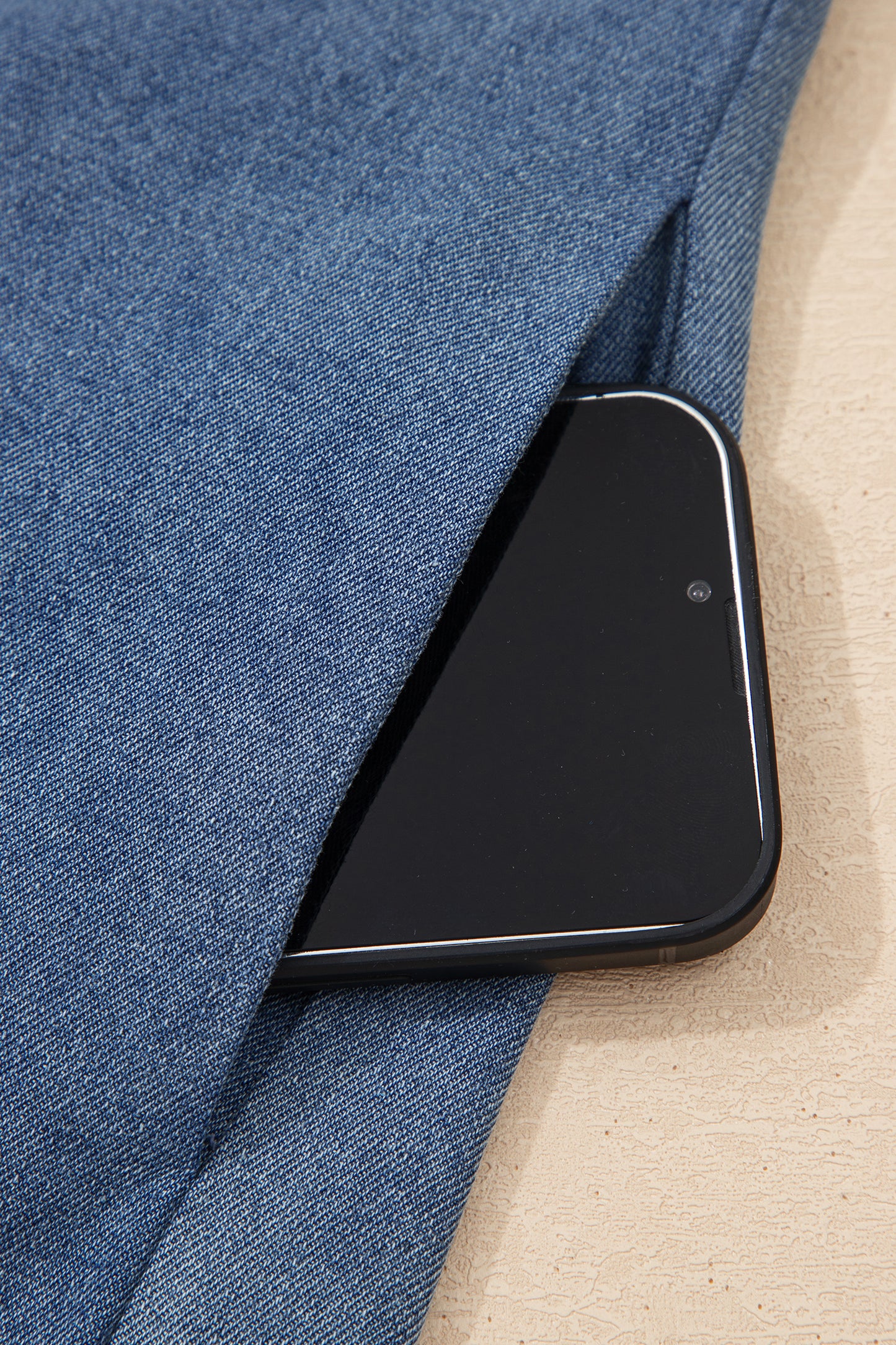 Light Grey Denim Color Block Patchwork Button Polo Collar T Shirt Tunic Dress - Cowaa