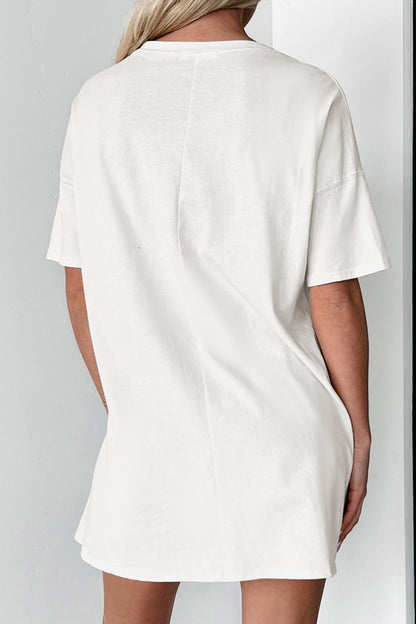 White Wild West Cowgirl Rodeo Graphic Tunic Tee