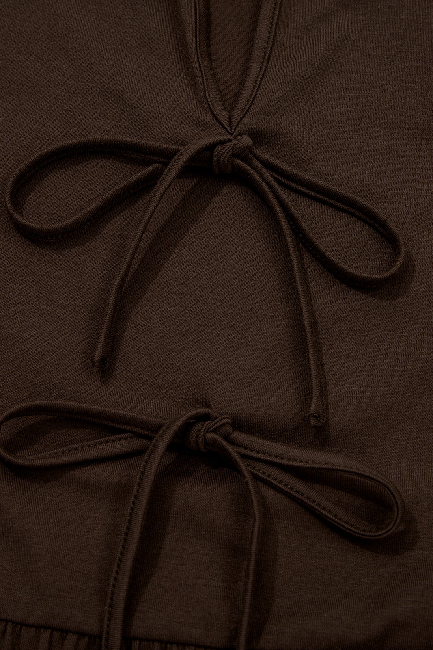 Coffee Plus Size Solid Color Bow Tie Peplum Tank Top - Cowaa