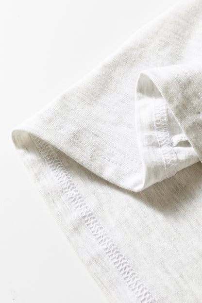 Oatmeal Shirred Cuffs Puff Sleeve Peasant Top - Cowaa