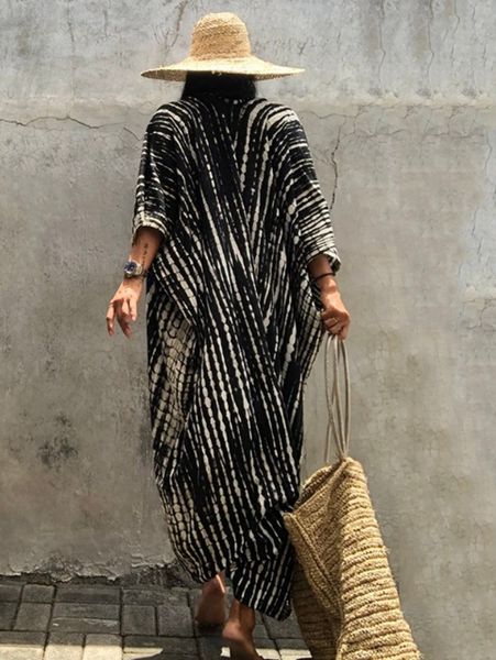 Tie-dye Print Beach Cover Up - Cowaa