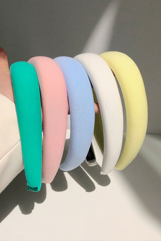 Solid Polyester Wide Headband - Cowaa