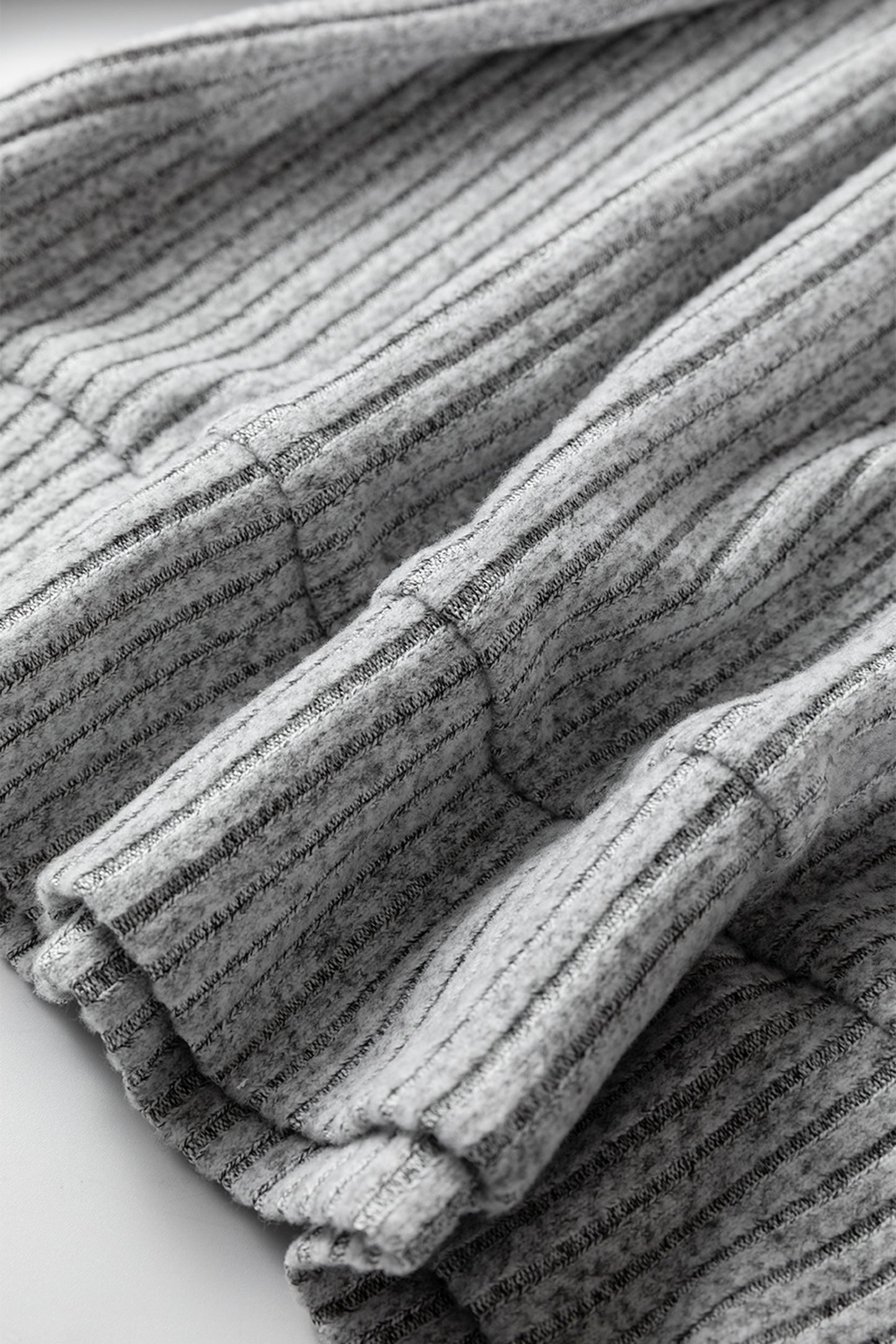 Gray Leopard Print Colorblock Patchwork Ribbed Knit Top - Cowaa