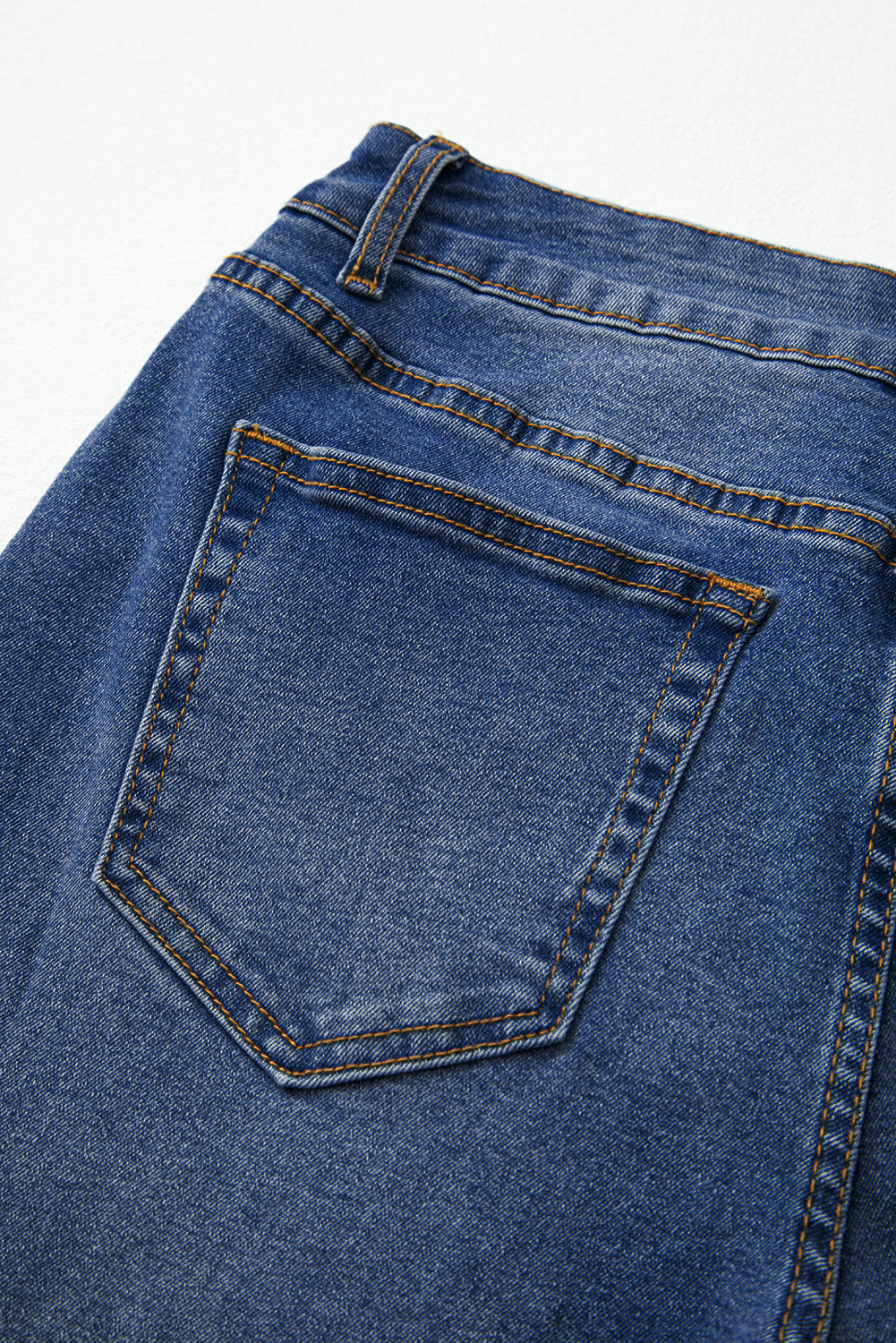 Real Teal Raw Hem Unique Cuffs Straight High Rise Loose Jeans