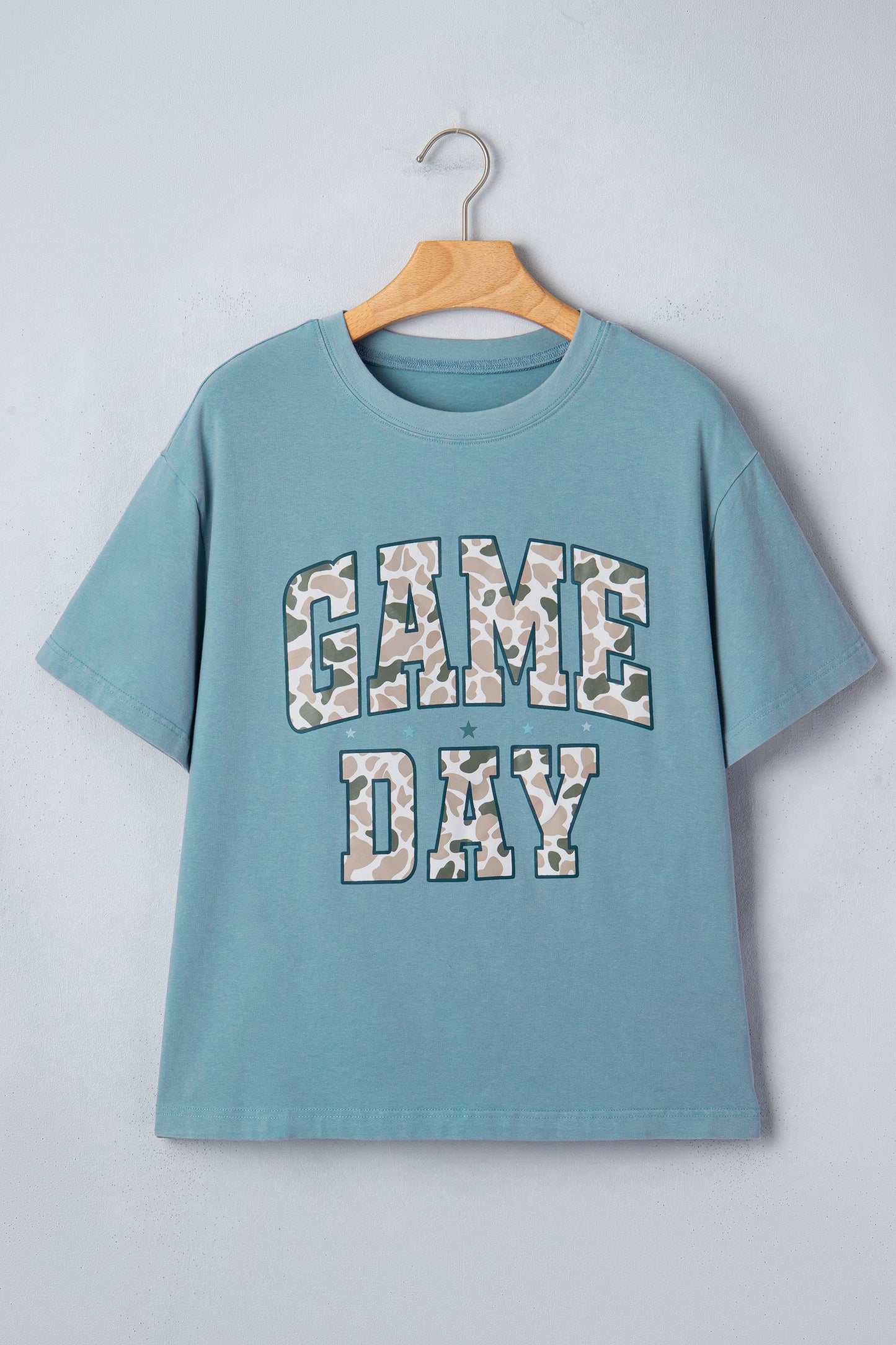 Stone Blue Camo GAME DAY Graphic T Shirt