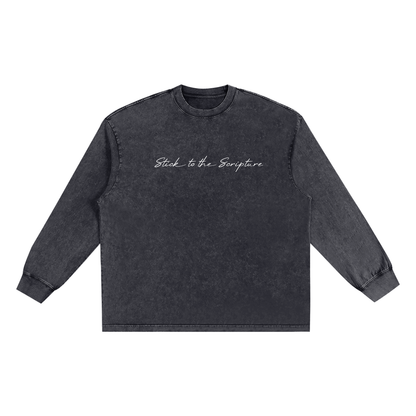 Proverbs 28 Snow Washed Frayed Edge T-Shirt