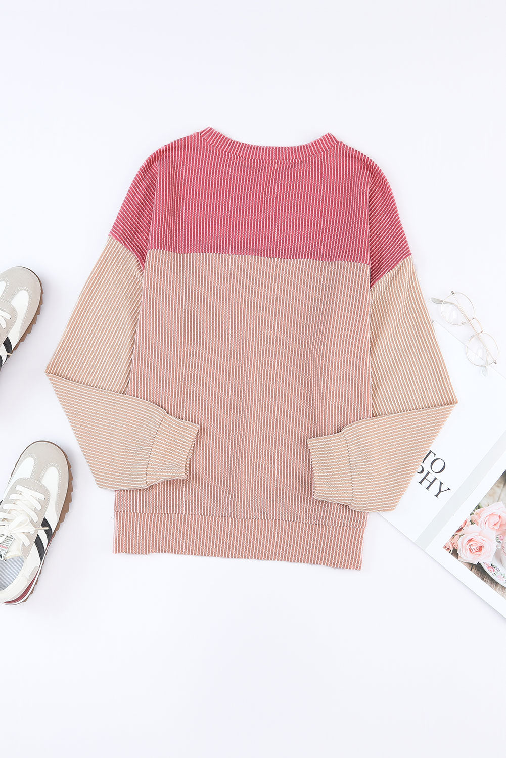 Corduroy Long Sleeve Top - Cowaa
