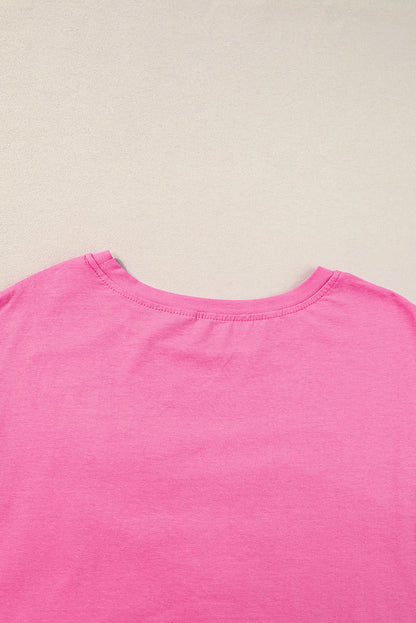 White Colorblock Star Patched Half Sleeve Oversized Tee - Cowaa