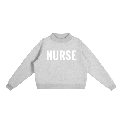 Nurse Essential Fleece Mock-Neck Crew Sweatshirt