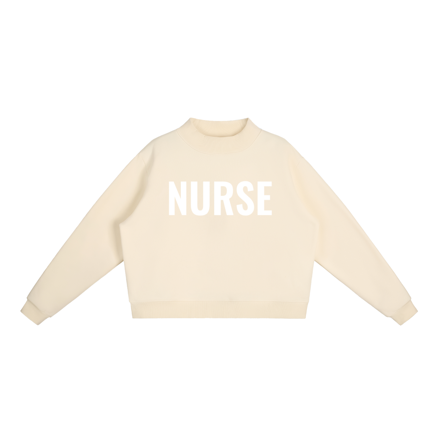 Nurse Essential Fleece Mock-Neck Crew Sweatshirt
