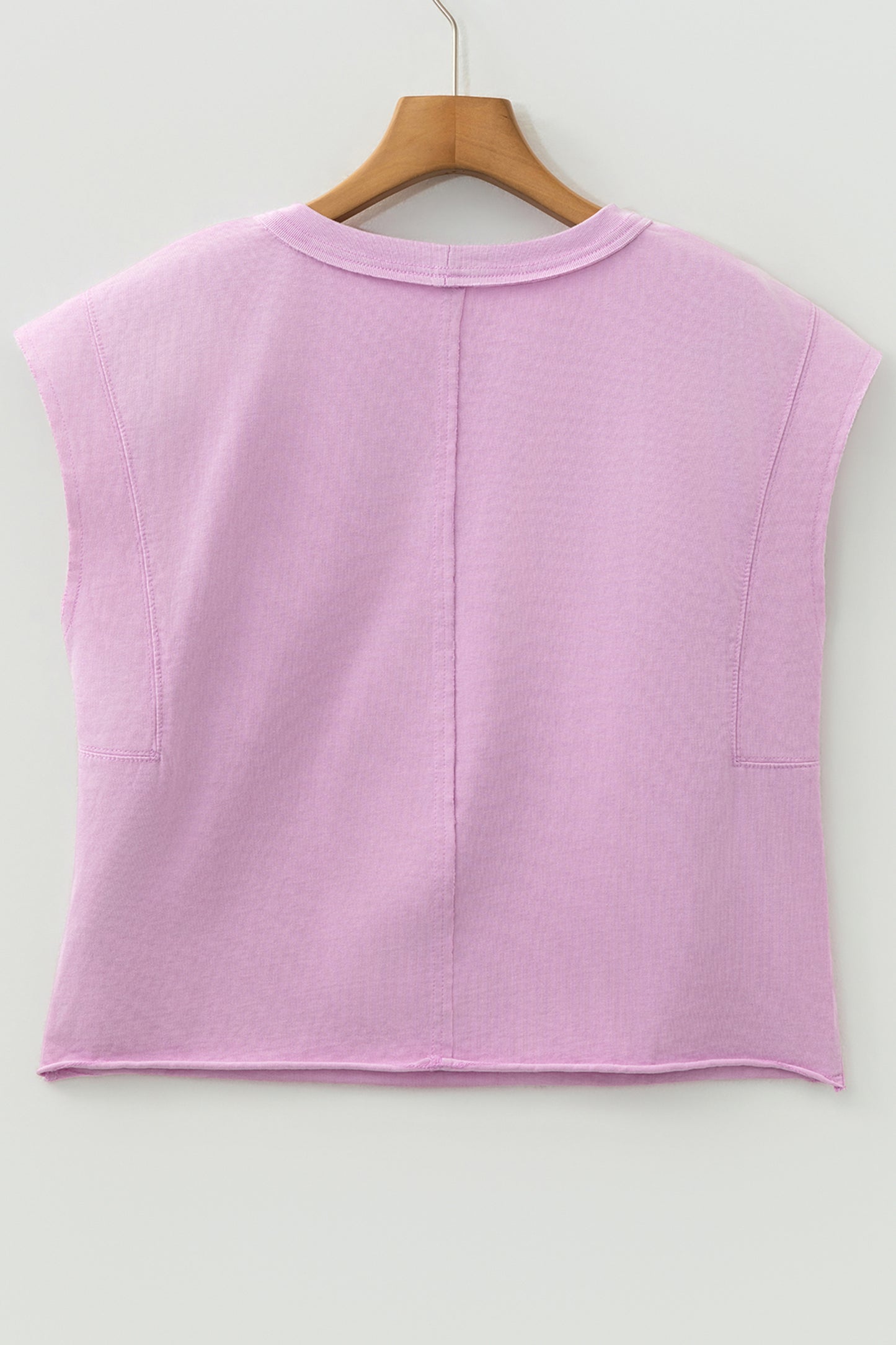 Bright Pink Mineral Wash Boxy Fit Cotton Tank Top - Cowaa