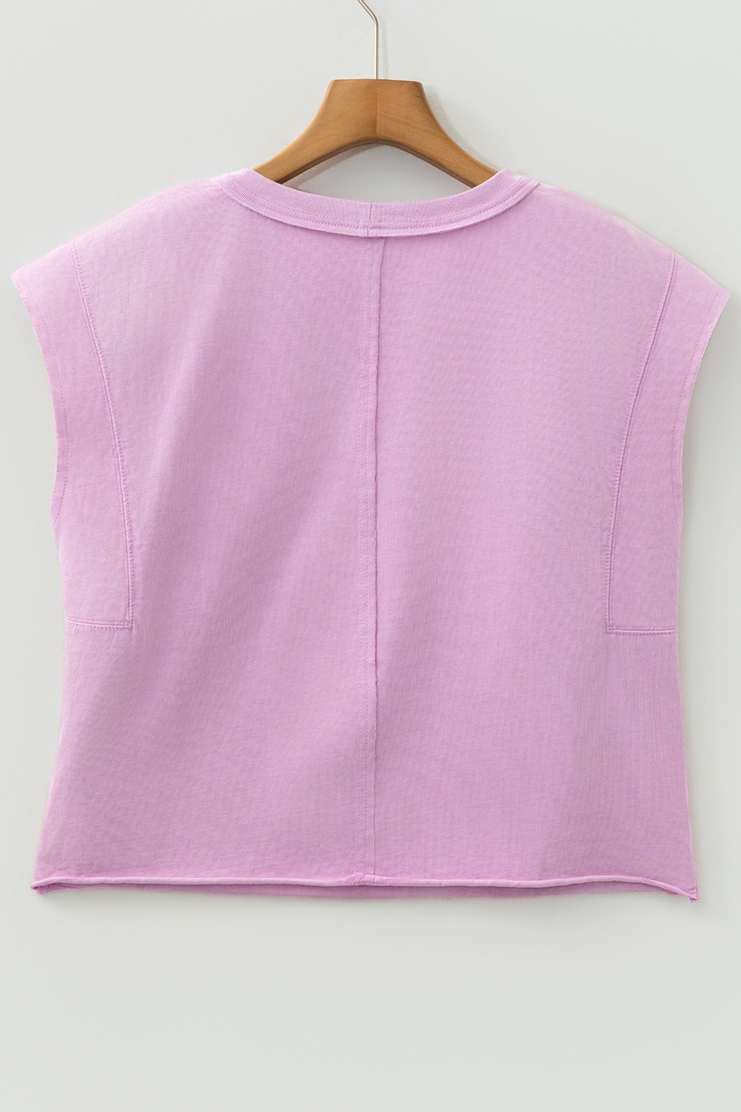 Bright Pink Mineral Wash Boxy Fit Cotton Tank Top - Cowaa