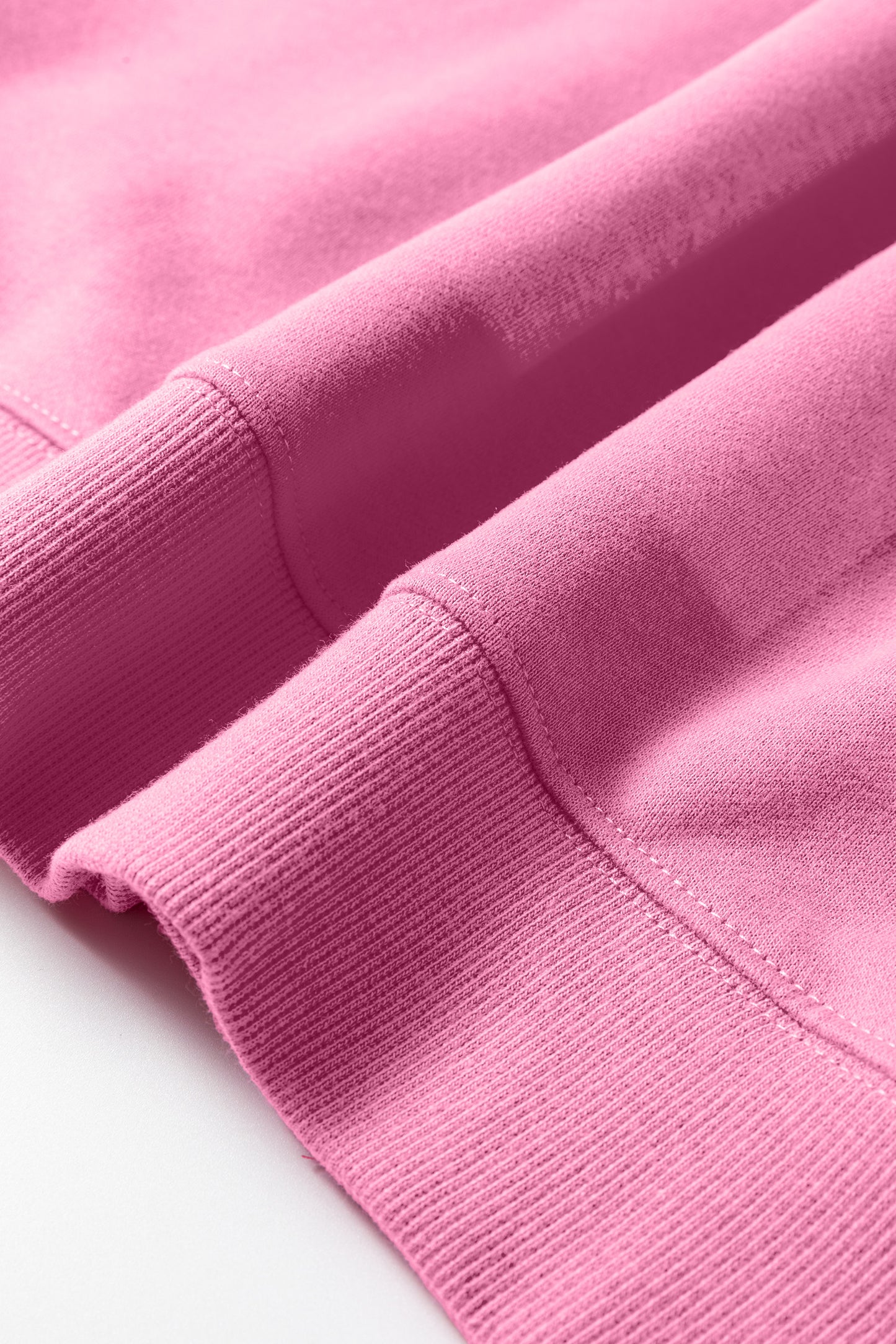 Bright Pink Oversize Blessed Embroidered Mock Neck Sweatshirt - Cowaa