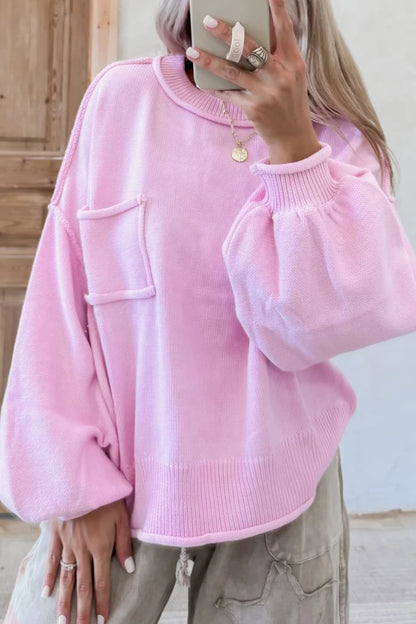 Women’s Pink Oversized Sweater