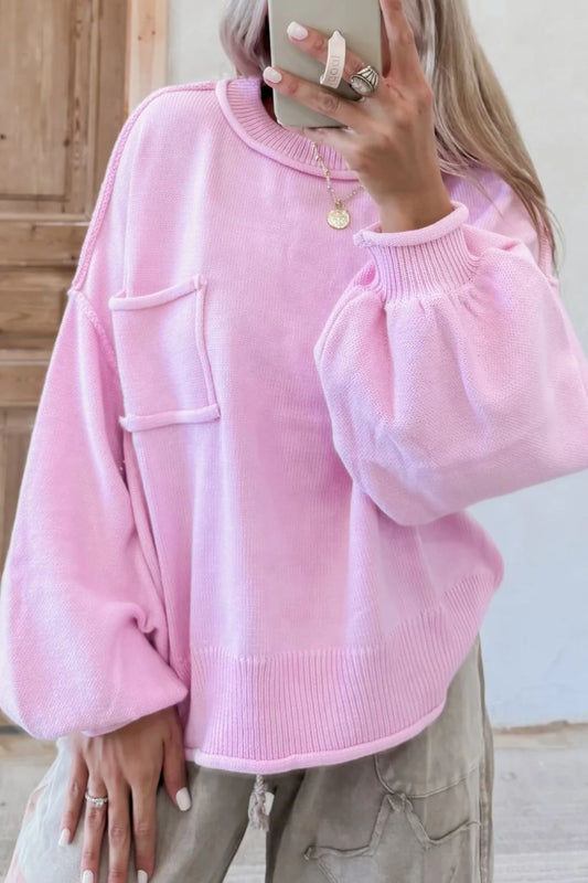 Women’s Pink Oversized Sweater