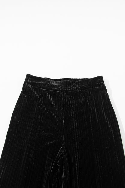 High Waist Corduroy Flare Pants - Cowaa